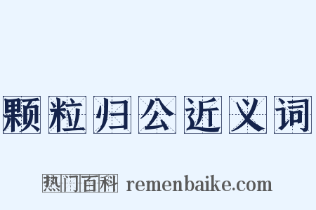 颗粒归公近义词是什么意思的图片